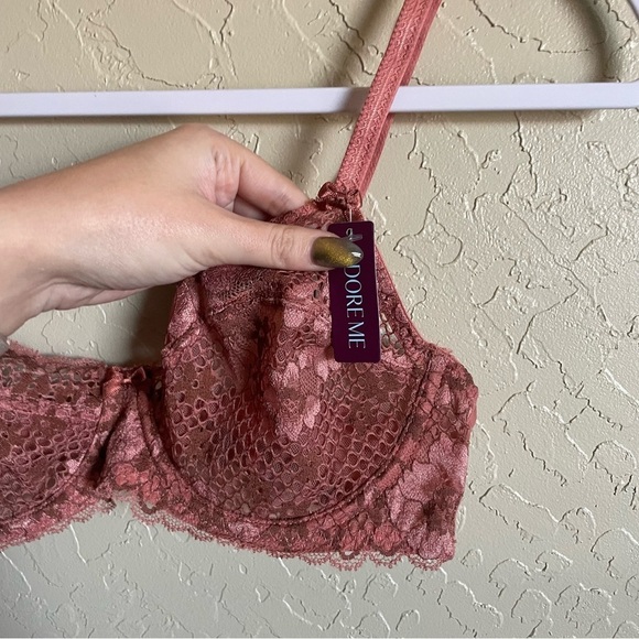 Adore Me Pink Underwire Lace Bra - Picture 6 of 9